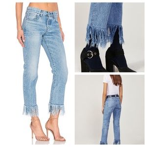 3x1  WM3CF0452 Fringe Cropped Jeans 28